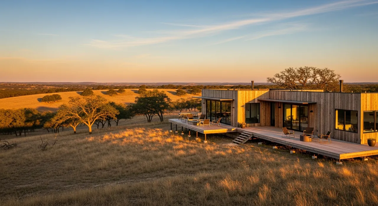 Modern wooden cabin